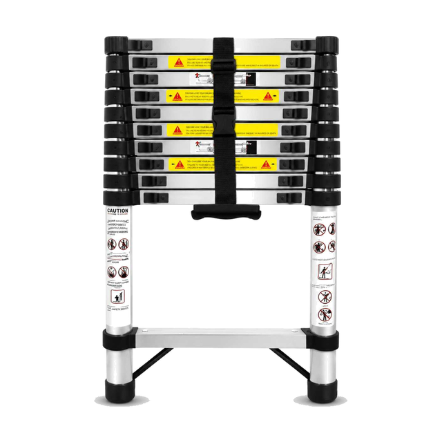 Telescoopladder 3,2 m RVS Inklapbaar