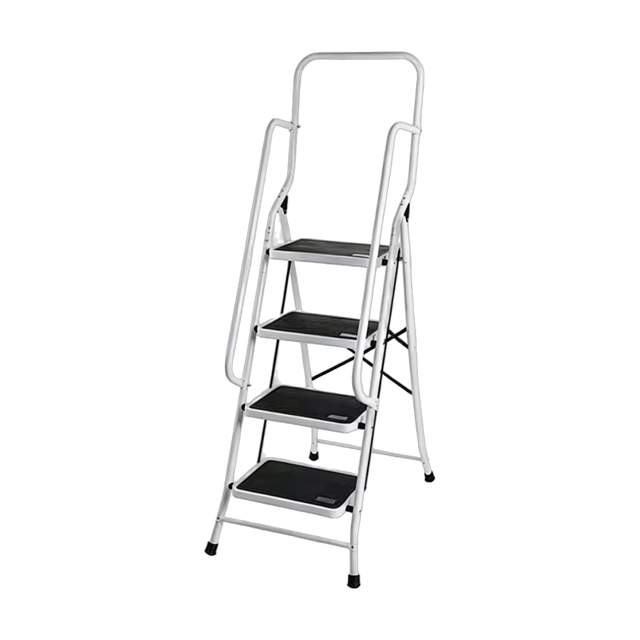 Trapladder Staal 4 Treden met Leuning